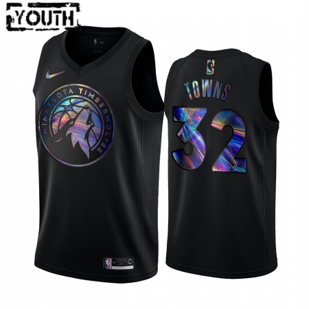NBA Børn Trøje Minnesota Timberwolves Karl-Anthony Towns 32 Iridescent HWC Collection Swingman